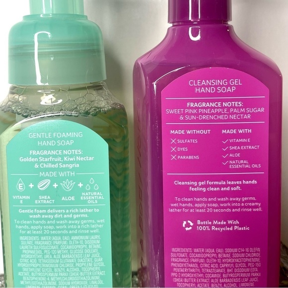 Bath & Body Works Hand Soap Pink Pineapple Sunrise & Starfish Sangria Nwt - Picture 3 of 3